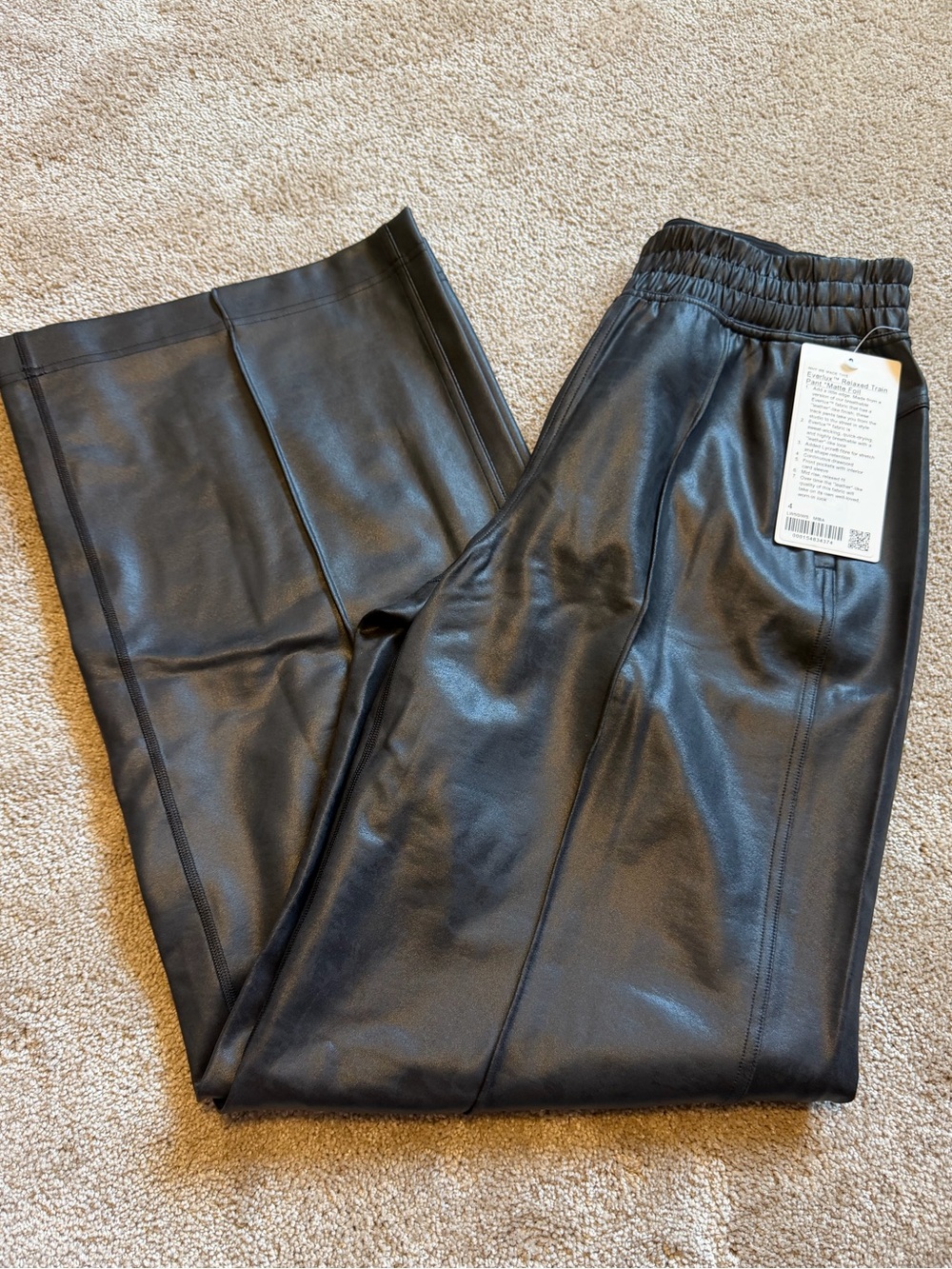 NEW Lululemon Everlux Relaxed Train Pants wide leg *Matte Foil size 4